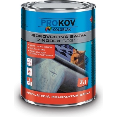 COLORLAK Zinorex S-2211 RAL 9006 strieborná 9l