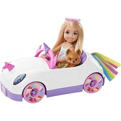 Mattel Barbie Chelsea a kabriolet s nálepkami