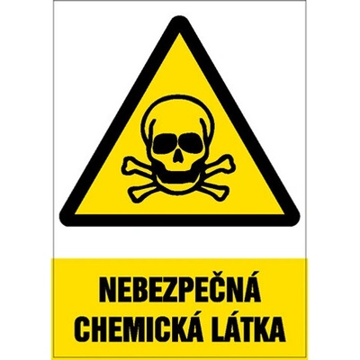 Značka Nebezpečná chemická látka, samolepicí fólie, 210 × 297 mm BZ FE368