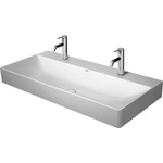 Duravit DuraSquare - Двоен умивалник 100x47 cm, с 2 отвора за смесител, DuraCeram, алпийско бяло 2353100043 (2353100043)