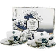 Duo Porcelánová šálka s podšálkou Hokusai The Great Wave 2 x 90 ml