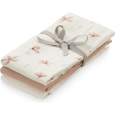 Cam Cam Copenhagen Пелени от органичен памук 3 бр. 70x70 cm Windflower Creme, Dusty Rose, Powder - Cam Cam Copenhagen (503-74-000-WW)
