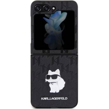 KARL LAGERFELD Калъф за SAMSUNG Z Flip 5, KARL LAGERFELD Saffiano Mono Choupette PIN Case, Черен (KLHCZF5SAPCHNPK)