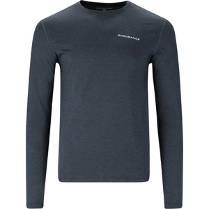 ENDURANCE Мъжка спортна тениска ENDURANCE Abdon Melange L/S Tee Sport shirt - Black Melange (216-4580-0111)