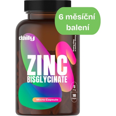Daily Zinc Bisglycinate 180 kapslí