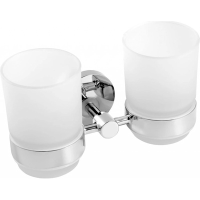 Novaservis Mephisto 6857,0 Dvojitý držák kartáčků a pasty sklo / chrom – Zboží Dáma