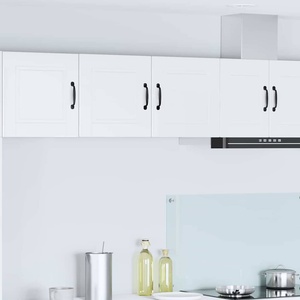 vidaXL Стенен шкаф PORTO Лъскаво бяло 80 x 31 x 40 см (885289)