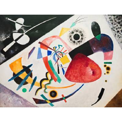 Plagát, Obraz - Red spot, Wassily Kandinsky, 40 × 30 cm