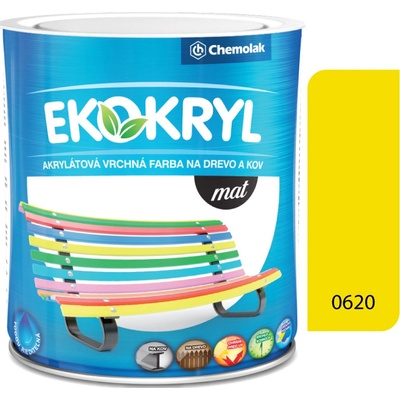 CHEMOLAK EKOKRYL Mat V2045 0620 žltá 0,6l