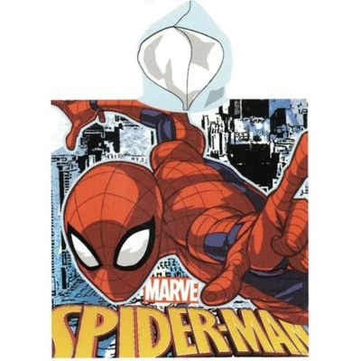 Dětské pončo SPIDER MAN modrý 55 x 110 cm Setino