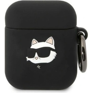 Karl Lagerfeld Кейс Karl Lagerfeld KLA2RUNCHK за AirPods 1/2, черен / черен, Silicone (KF001468-0)