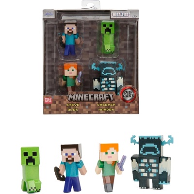 Jada Toys Комплект метални фигурки Jada Toys - Minecraft, 4 броя, 6.35 cm (9334337314R00)