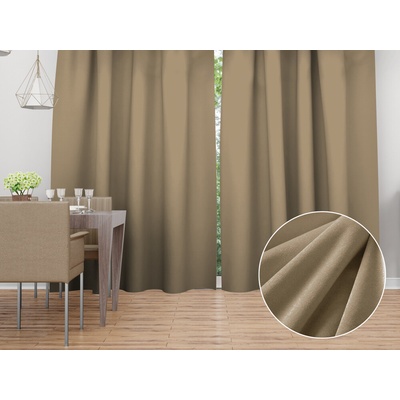 Biante Zamatový záves Velvet Prémium SVP-026 Kávovo béžový 135x240 cm