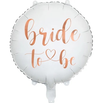 Image 1 of PartyDeco Балон от фолио Bride to be - бял розов 45см