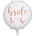 PartyDeco Балон от фолио Bride to be - бял розов 45см