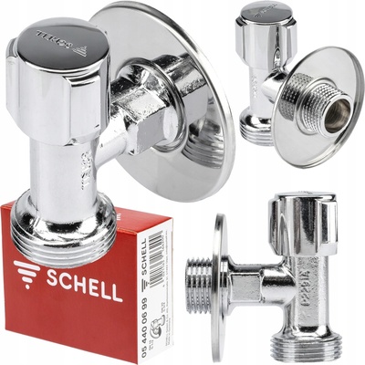 SCHELL ventil rohový pračkový Comfort 1/2"-3/4" bez klapky s horným ovládaním chróm 054400699