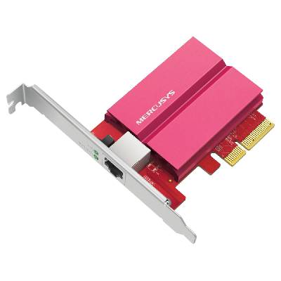 Мрежови адаптер Mercusys MA510E, от PCI-E x4 към 1x x10/100/1000/10000 RJ-45 (MA510E)