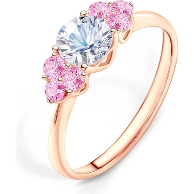 SAVICKI Годежен пръстен Fairytale: розово злато, бял сапфир