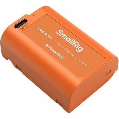 SmallRig Camera Battery USB-C Rechargeable DMW-BLK22 Orange 4979