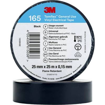 3M Temflex 165 izolačná páska 25 mm x 25 m čierna