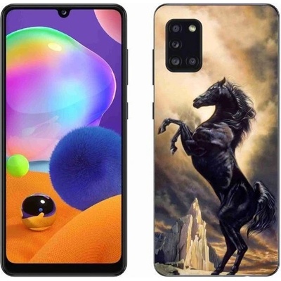 Pouzdro mmCase Gelové Samsung Galaxy A31 - černý kreslený kůň – Hledejceny.cz