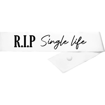 Šerpa s potiskem RIP Single life Bílá jednotná
