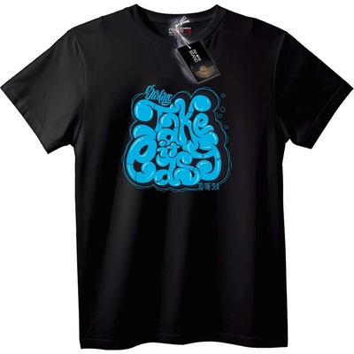 NOONEBRAND Тениска Гмурване в Морето Калиграма - 2XL, Black