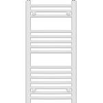 Cascada Стоманена лира за баня Cascada Oval 400 x 800 мм бяла △T60 350 W (3527434)
