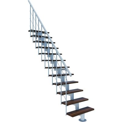 Minka STAIRS modulové schodiště Comfort Top ořech/bílá, 312 cm