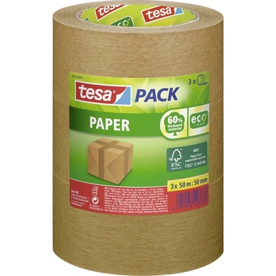 tesa baliace lepiaca páska ecoLogo® hnedá 50 m x 50 mm