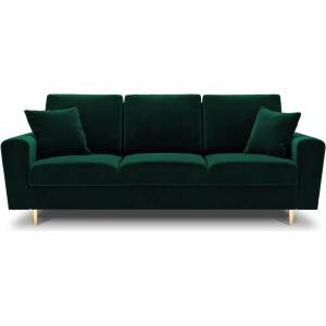 Cosmopolitan Design Зелен кадифен разтегателен диван с място за съхранение 235 cm Kyoto - Cosmopolitan Design (COS_3SF_2_A1_KYOTO6)