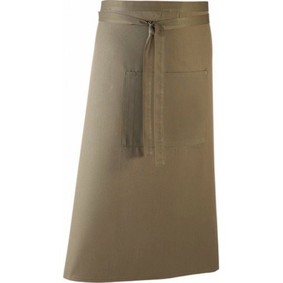 Premier Workwear Keprová dlouhá barmanská zástěra s velkou kapsou šalvějová Pantone 5497 90x80cm PW158