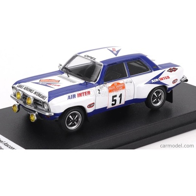 Trofeu Opel Ascona night Version N 51 Rally Sanremo 1974 Alain Errani Vincent Laverne Bílá Modrá 1:43