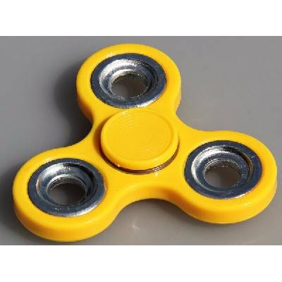 FIDGET SPINNER ANTISTRESOVÁ HRAČKA Žluto stříbrná