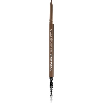 Gosh Ultra Thin прецизен молив за вежди с четка цвят 002 Greybrown 0, 35 гр