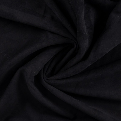 Zateplený semiš SUEDE sherpa stretch - Čierna