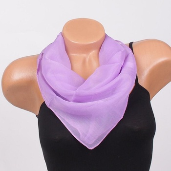 Ефирно дамско фишу в светлолилав цвят