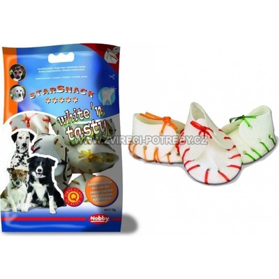 Nobby StarSnack White'n Tasty žvýkací botičky 7,5 cm, 55 g 5 ks