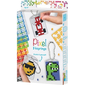 Pixelhobby Креативен комплект с пиксели Pixelhobby - Ключодържатели, готини (20132)