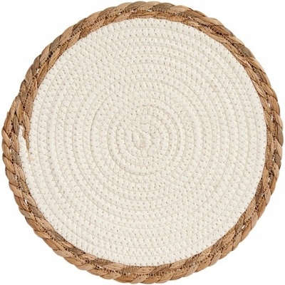 Giftdecor Prostírání z mořské trávy na okrajích bílé 35 cm – Zboží Mobilmania