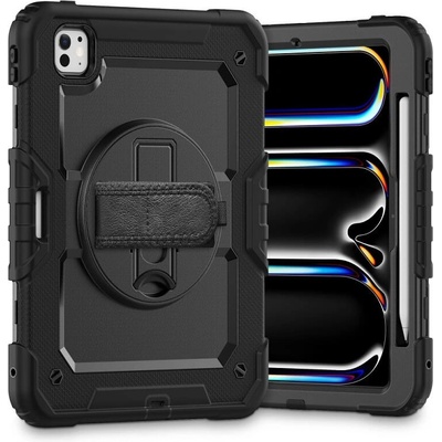 Tech-Protect Калъф с Дръжка за iPad Pro 11 2025-2024, Tech-Protect Solid360 Case, Черен (5906302308521)