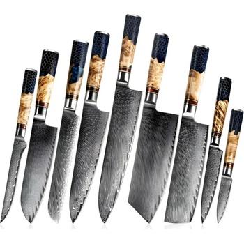 Izmael Sada damaškových kuchynských nožov KP21769 9 ks