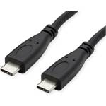 Roline Кабел USB 3.2 Gen 2 USB-C към USB-C, M/M, 10Gbit/s, PD, 20V5A - 100W, Emark-al, видеоподдръжка, 1 м, черен 11.02. 9057-10 (11.02.9057-10)