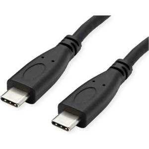 Roline Кабел USB 3.2 Gen 2 USB-C към USB-C, M/M, 10Gbit/s, PD, 20V5A - 100W, Emark-al, видеоподдръжка, 1 м, черен 11.02. 9057-10 (11.02.9057-10)