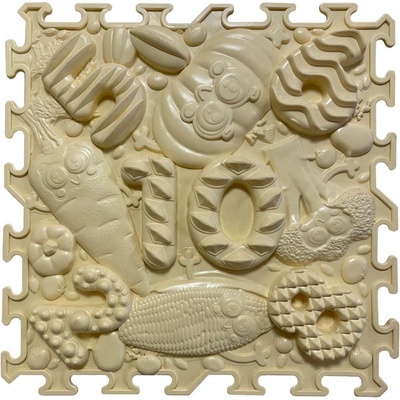 OrtoNature Masážní ortopedická podložka Matematika 10 tvrdá Písková žlutá