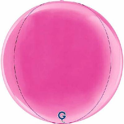 GRABO fóliový balónek Koule tm. růžová 4D 38cm 15" nafukovací