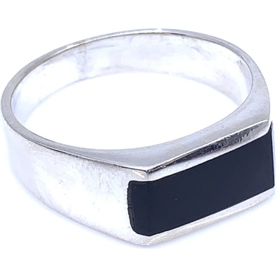 Jan Kos jewellery Stříbrný prsten s onyxem MHT 5266 SB67