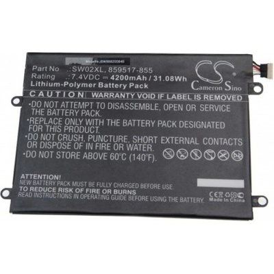 VHBW Батерия за HP X2 210 G2 / Notebook X2 10, SW02XL, 4200 mAh (888200846)