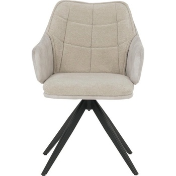 Carmen Трапезен стол Carmen BORDON, до 120kg. , дамаска, прахово боядисана метална база, крем (bt-3532388)