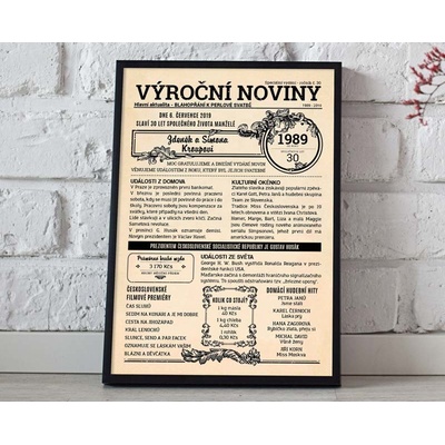 Výroční noviny 1989 jednostranné